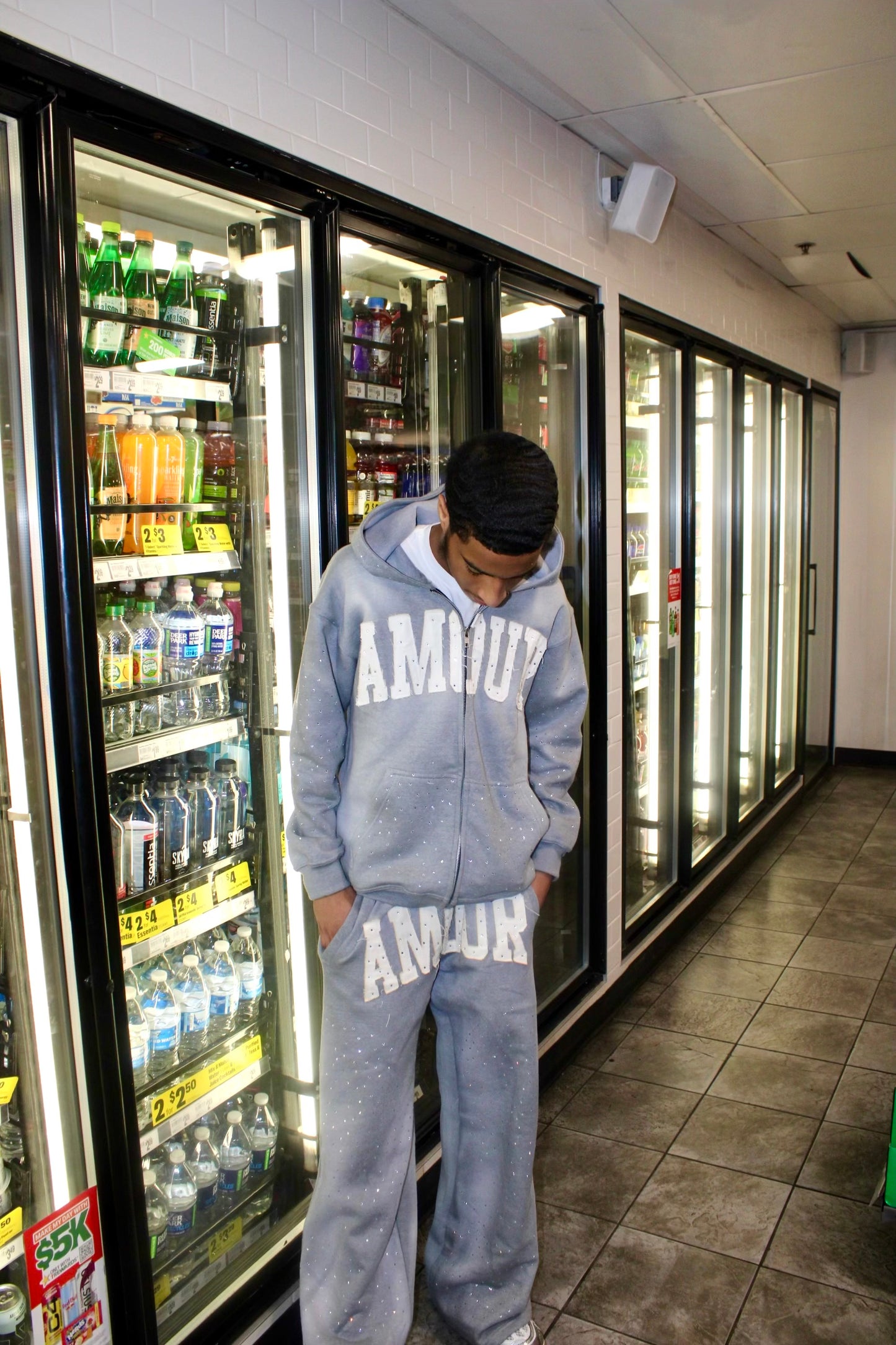 Grey 'Get Fly" Sweatsuit